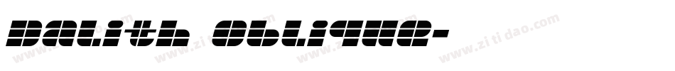 Dalith Oblique字体转换